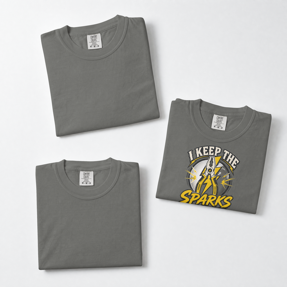 I Keep the Sparks Flying T-Shirt — Electrician Plier Tool Tee