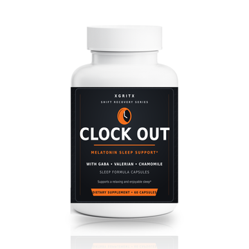 XGRITX CLOCK OUT melatonin sleep supplement for night shift workers