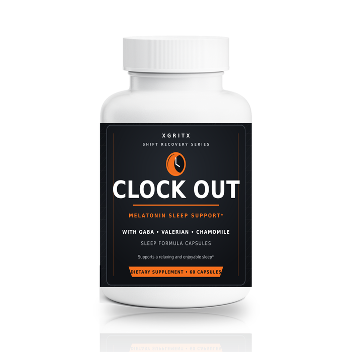 XGRITX CLOCK OUT melatonin sleep supplement for night shift workers
