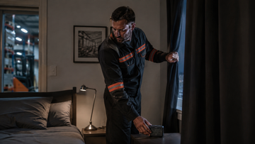 Night shift worker preparing a consistent daytime sleep routine