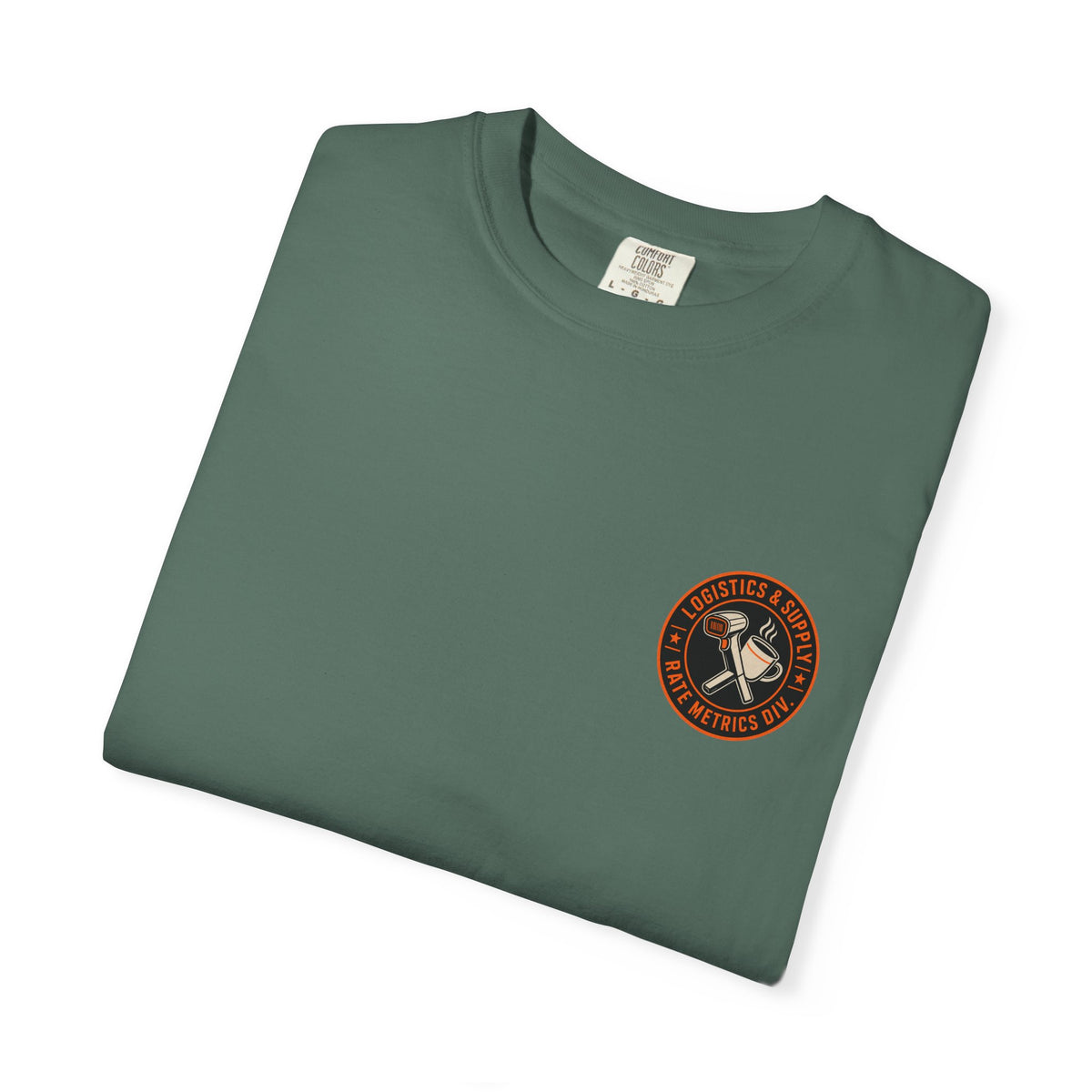 Running on Caffeine and Rate Metrics T-Shirt — Warehouse Worker Tee