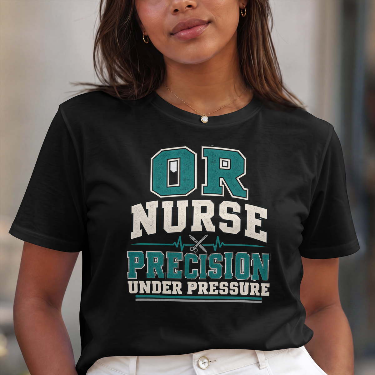 OR Nurse T-Shirt — "Precision Under Pressure" Surgical Nurse Tee