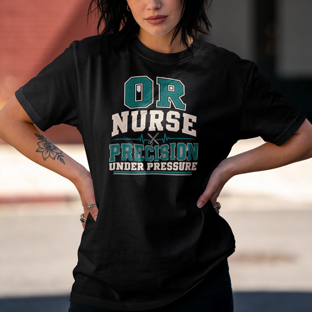 OR Nurse T-Shirt — "Precision Under Pressure" Surgical Nurse Tee
