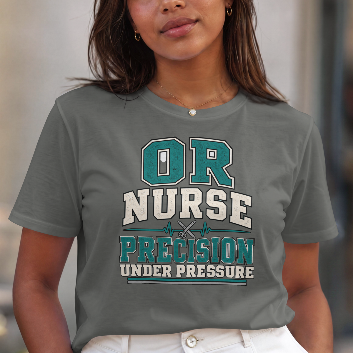 OR Nurse T-Shirt — "Precision Under Pressure" Surgical Nurse Tee
