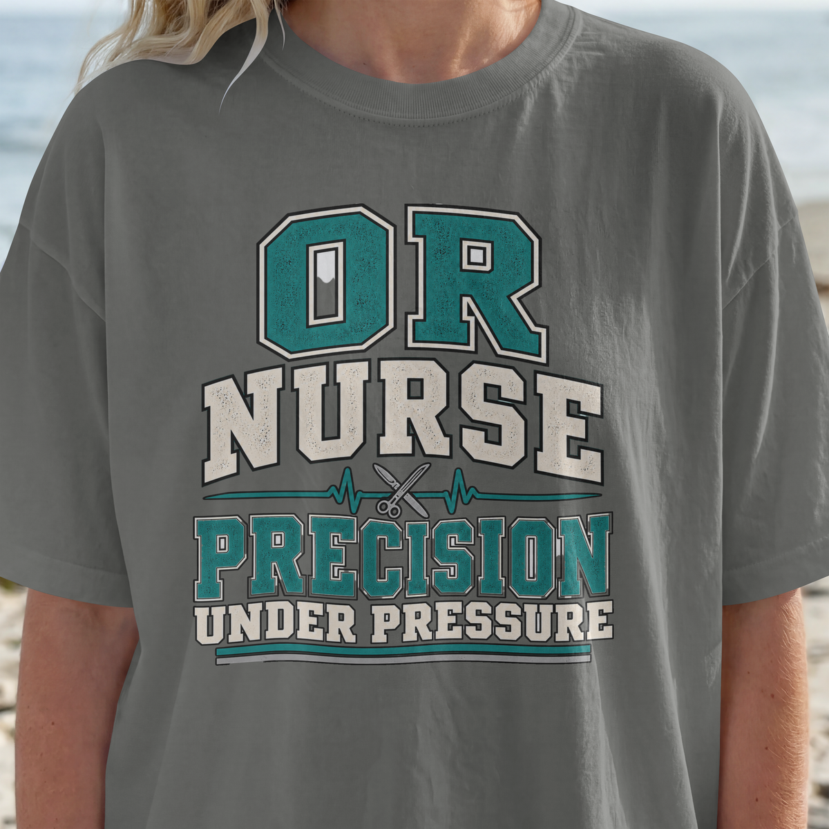OR Nurse T-Shirt — "Precision Under Pressure" Surgical Nurse Tee