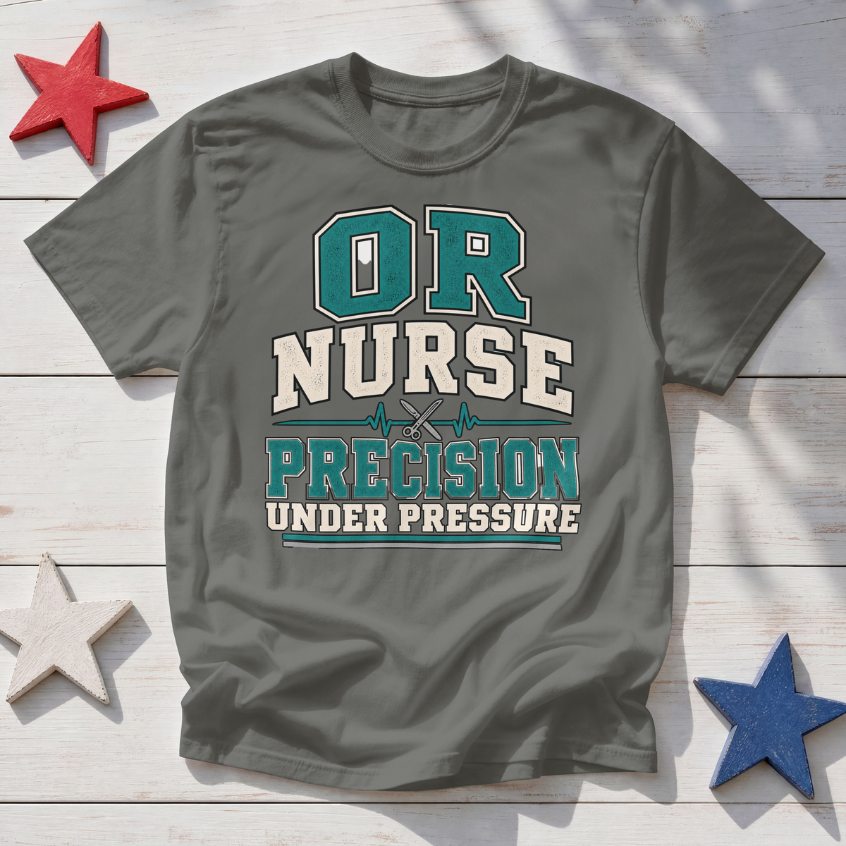 OR Nurse T-Shirt — "Precision Under Pressure" Surgical Nurse Tee