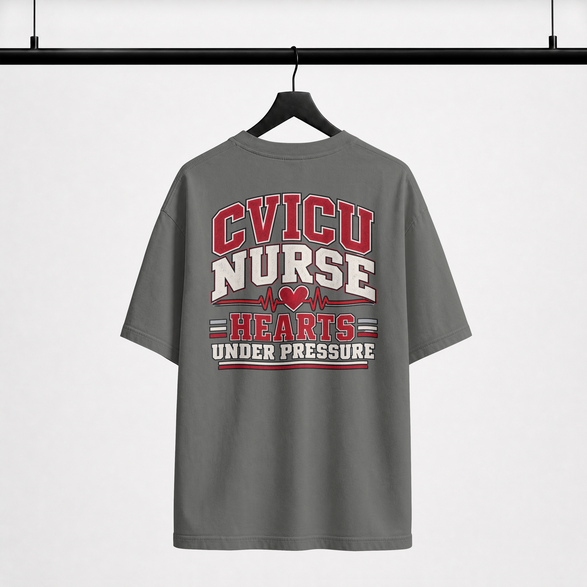 CVICU Nurse T-Shirt — "Hearts Under Pressure" Cardiovascular ICU Shirt