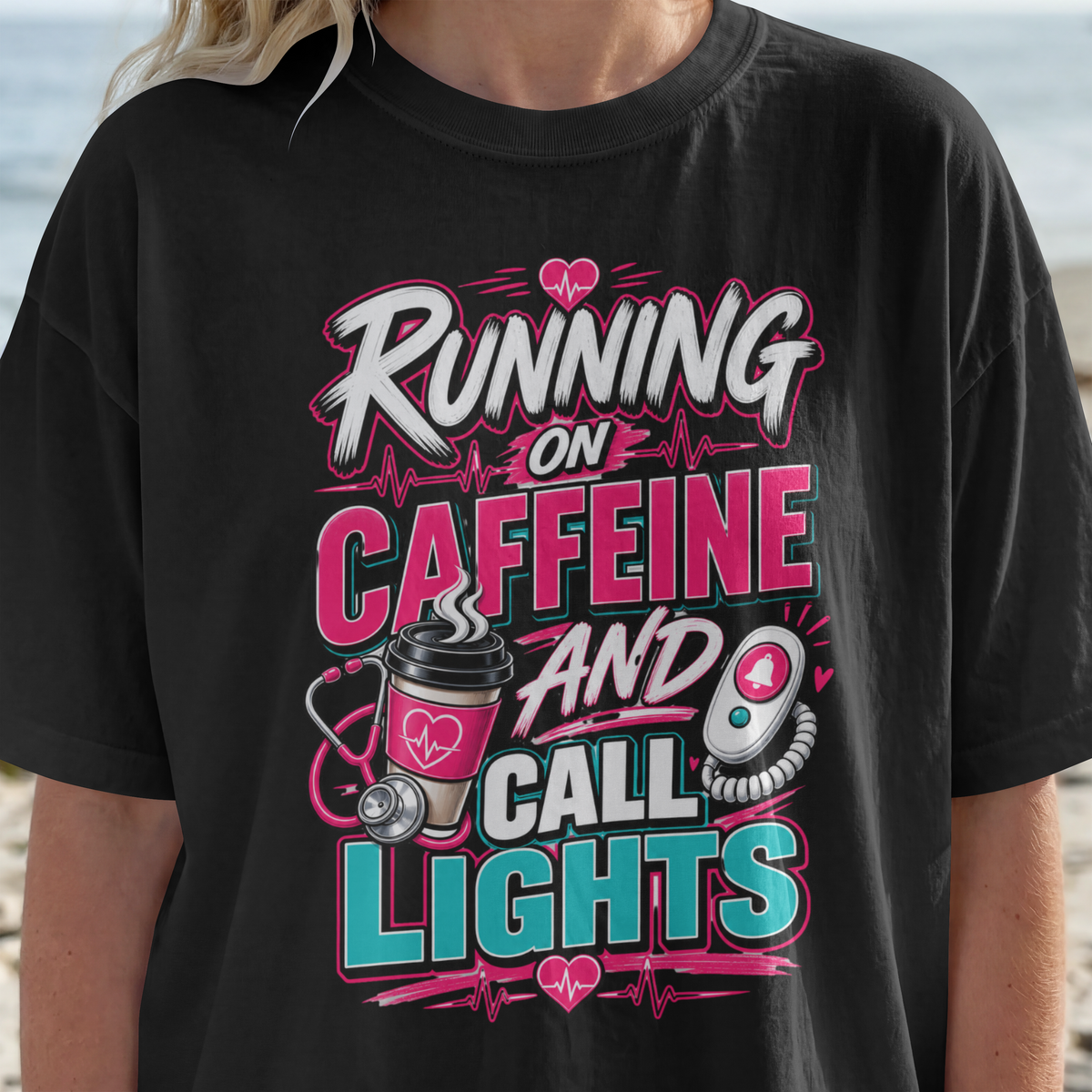 Running on Caffeine and Call Lights T-Shirt