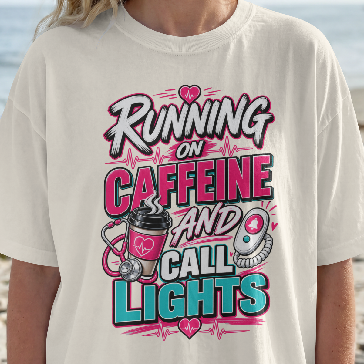 Running on Caffeine and Call Lights T-Shirt