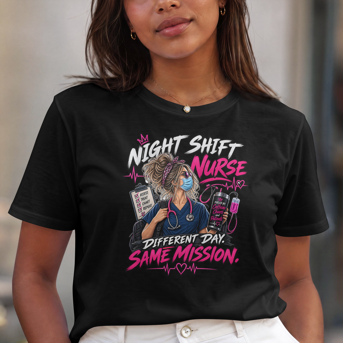 Night Shift Nurse T-Shirt T-shirt product image by XGRITX