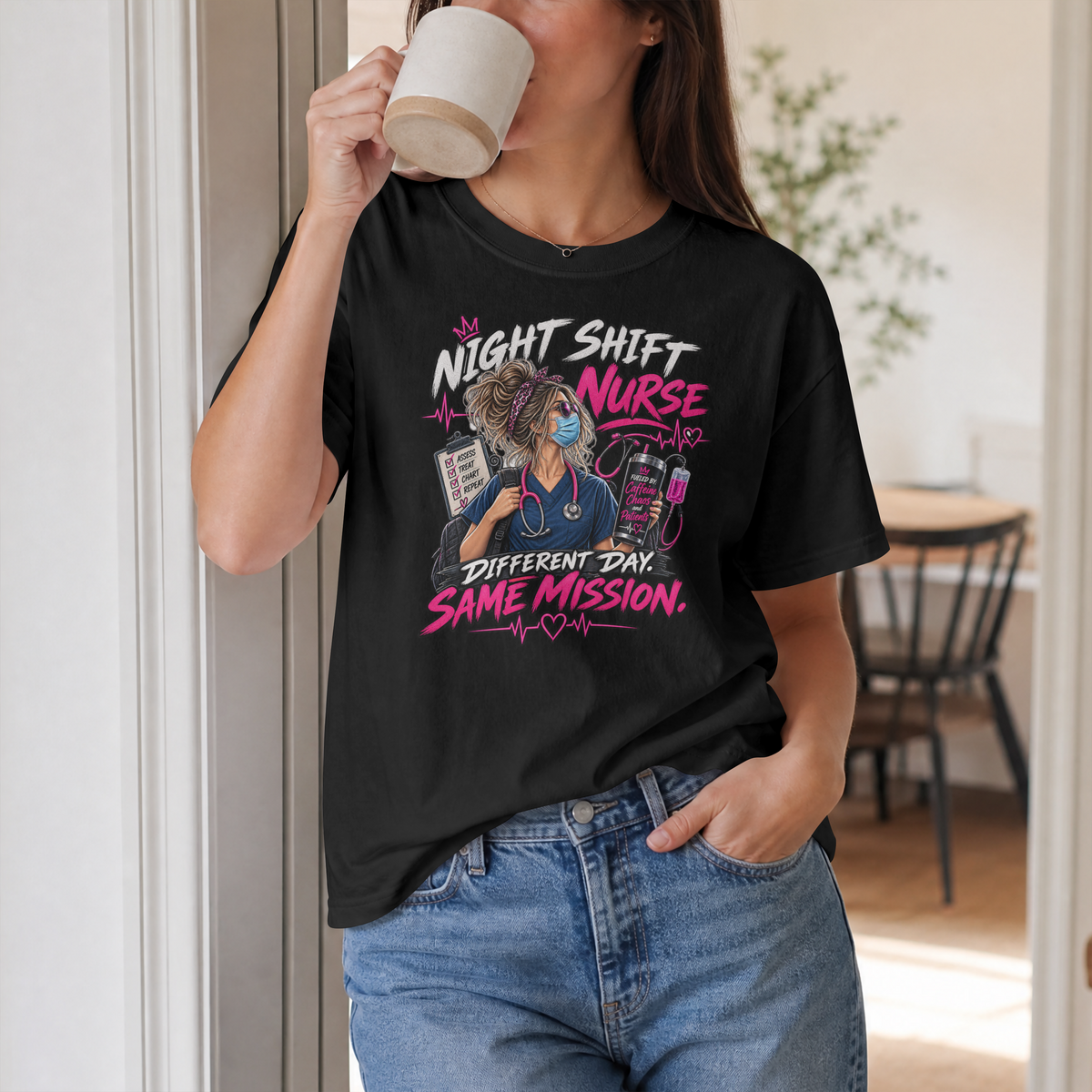 Night Shift Nurse T-Shirt T-shirt product image by XGRITX