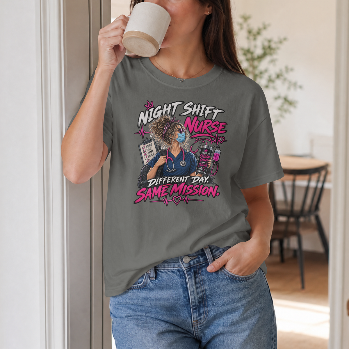Night Shift Nurse T-Shirt T-shirt product image by XGRITX