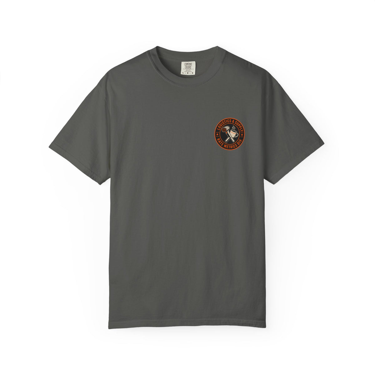 Running on Caffeine and Rate Metrics T-Shirt — Warehouse Worker Tee