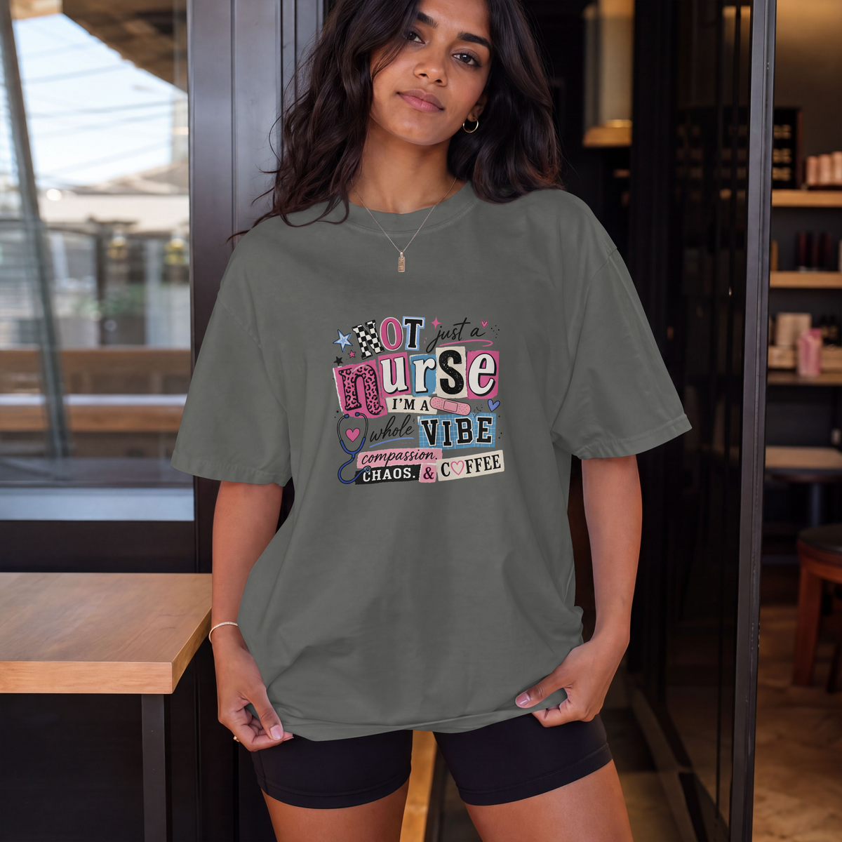 Not Just a Nurse I'm a Whole Vibe Funny Nurse T-Shirt