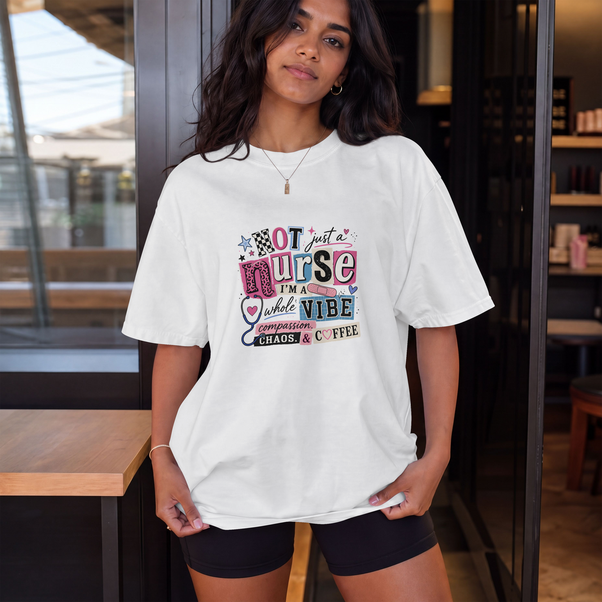 Not Just a Nurse I'm a Whole Vibe Funny Nurse T-Shirt