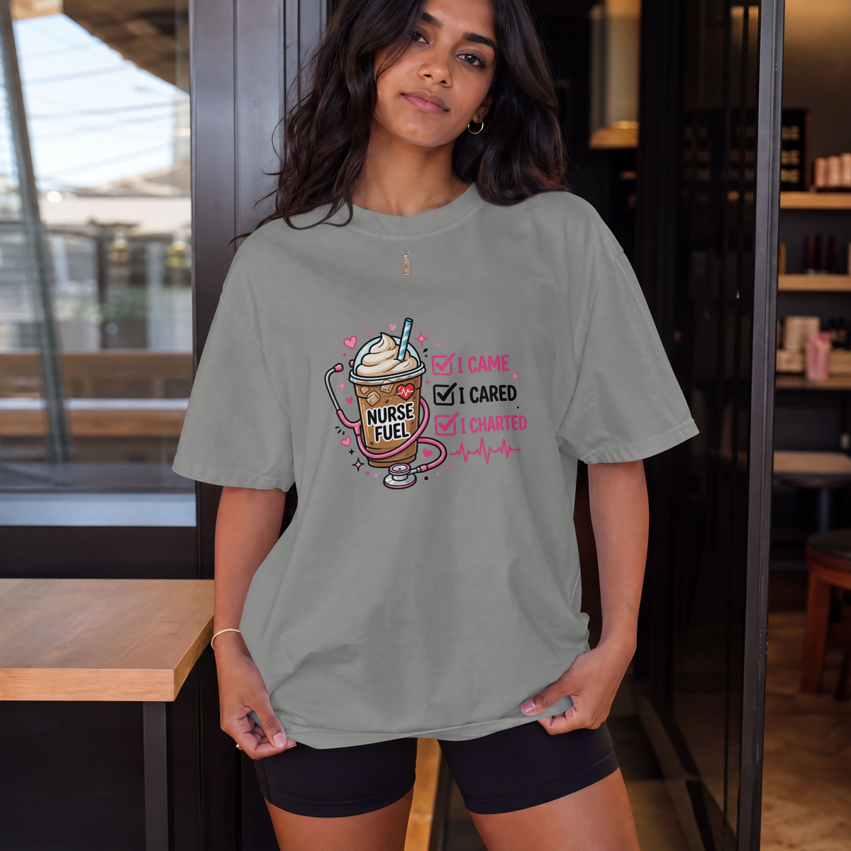 I Came I Cared I Charted Funny Nurse Shirt – Nurse Fuel Coffee Tee