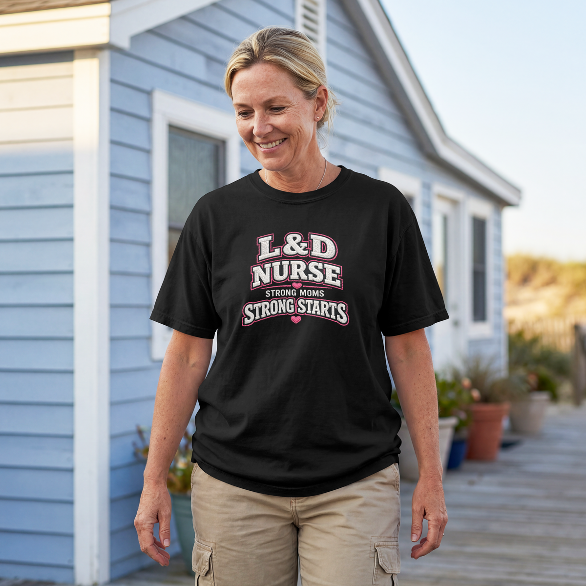 L&D Nurse Shirt – Strong Moms Strong Starts Labor and Delivery Tee