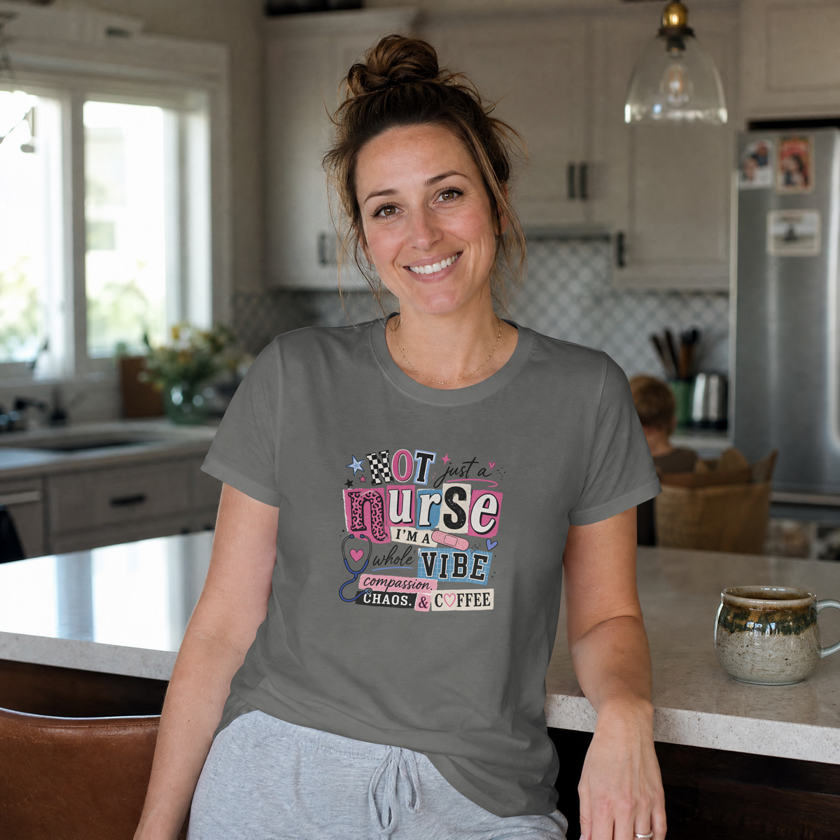 Not Just a Nurse I'm a Whole Vibe Funny Nurse T-Shirt