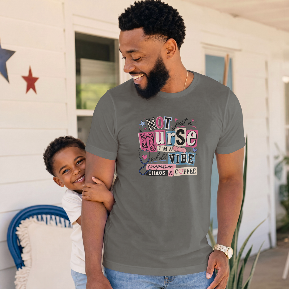 Not Just a Nurse I'm a Whole Vibe Funny Nurse T-Shirt