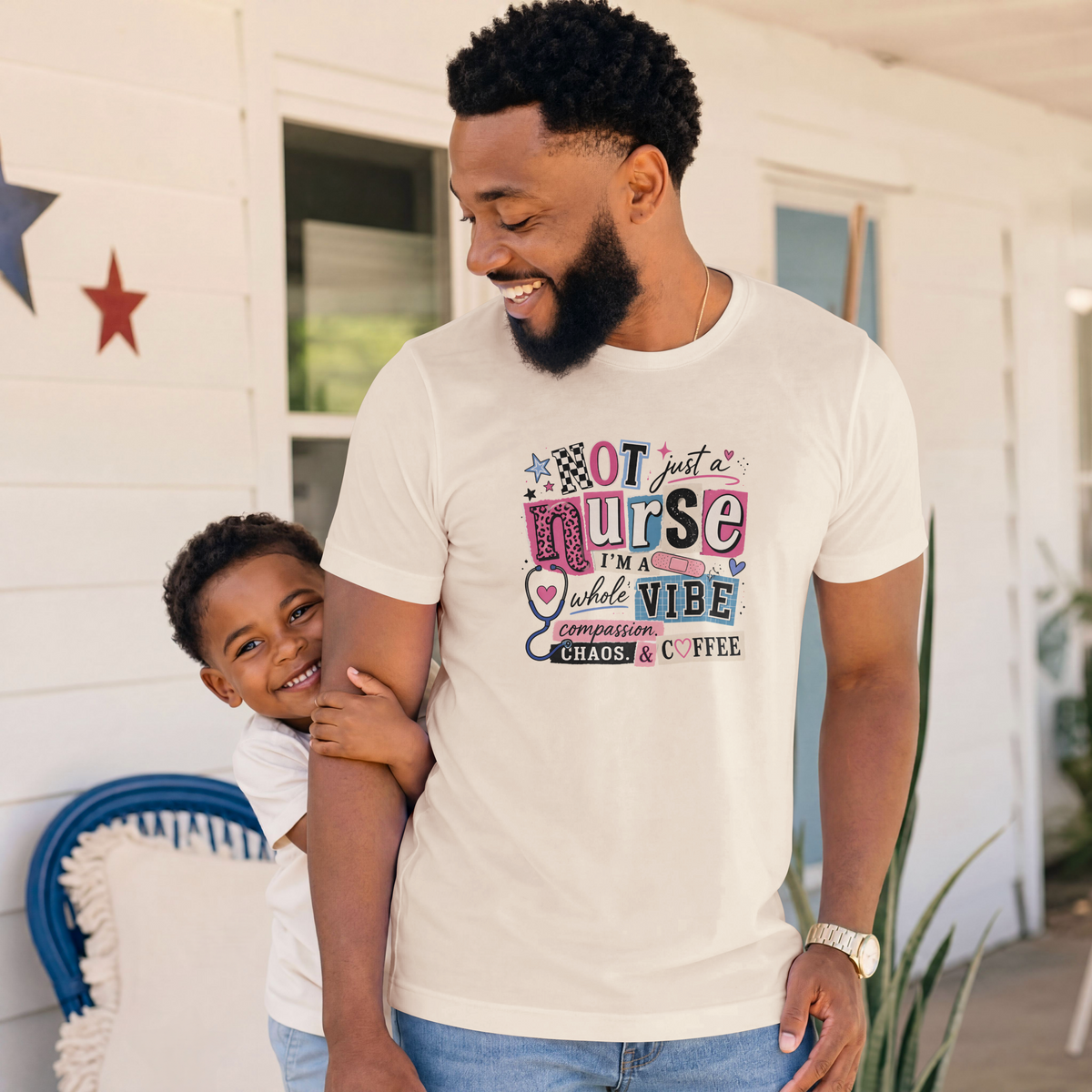 Not Just a Nurse I'm a Whole Vibe Funny Nurse T-Shirt