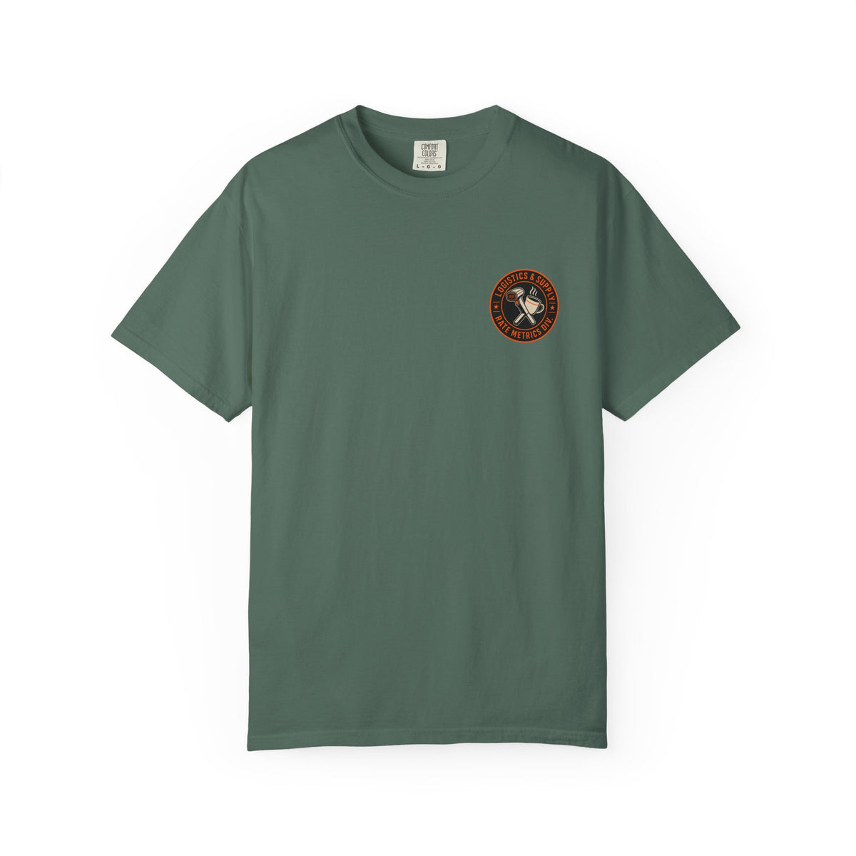 Running on Caffeine and Rate Metrics T-Shirt — Warehouse Worker Tee