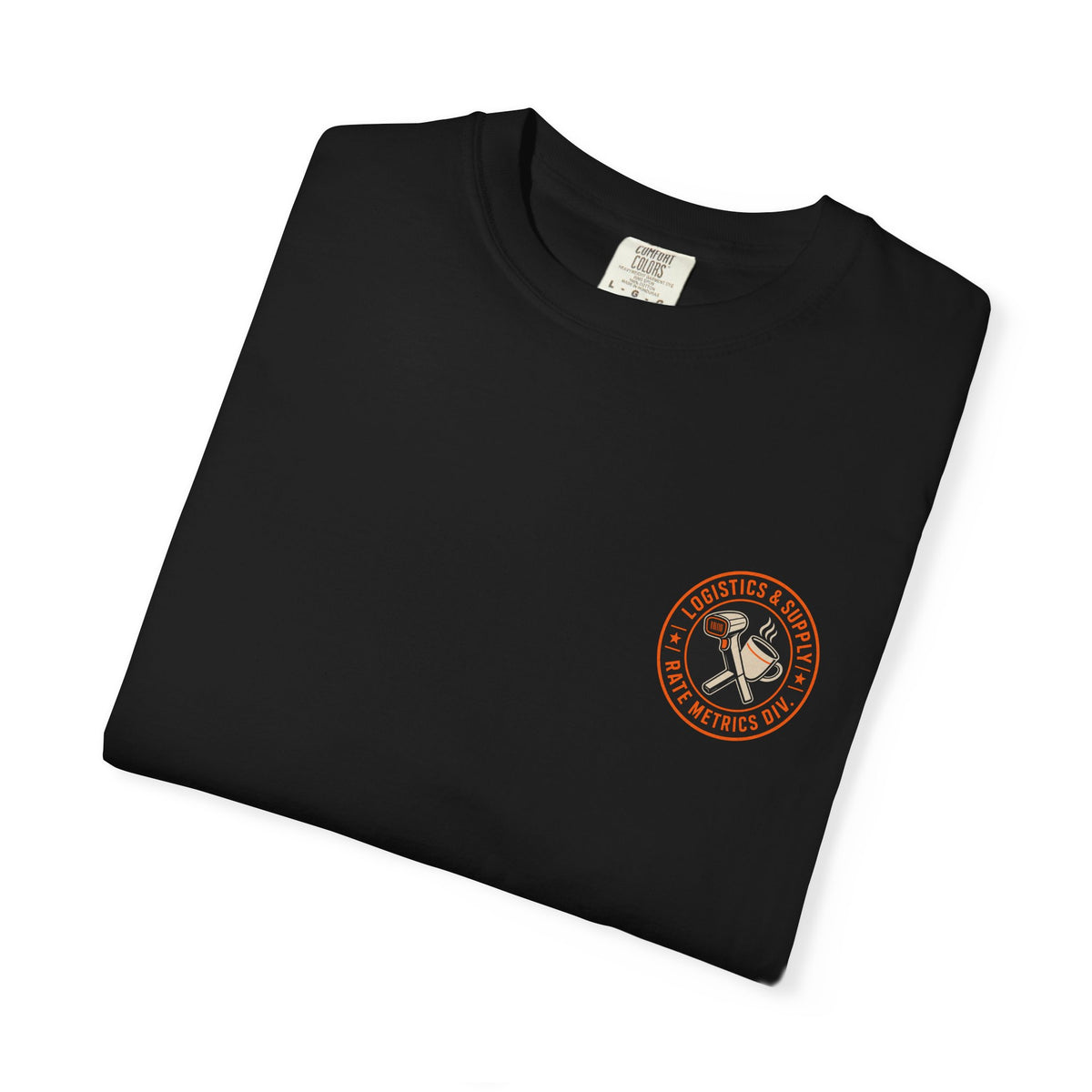 Running on Caffeine and Rate Metrics T-Shirt — Warehouse Worker Tee