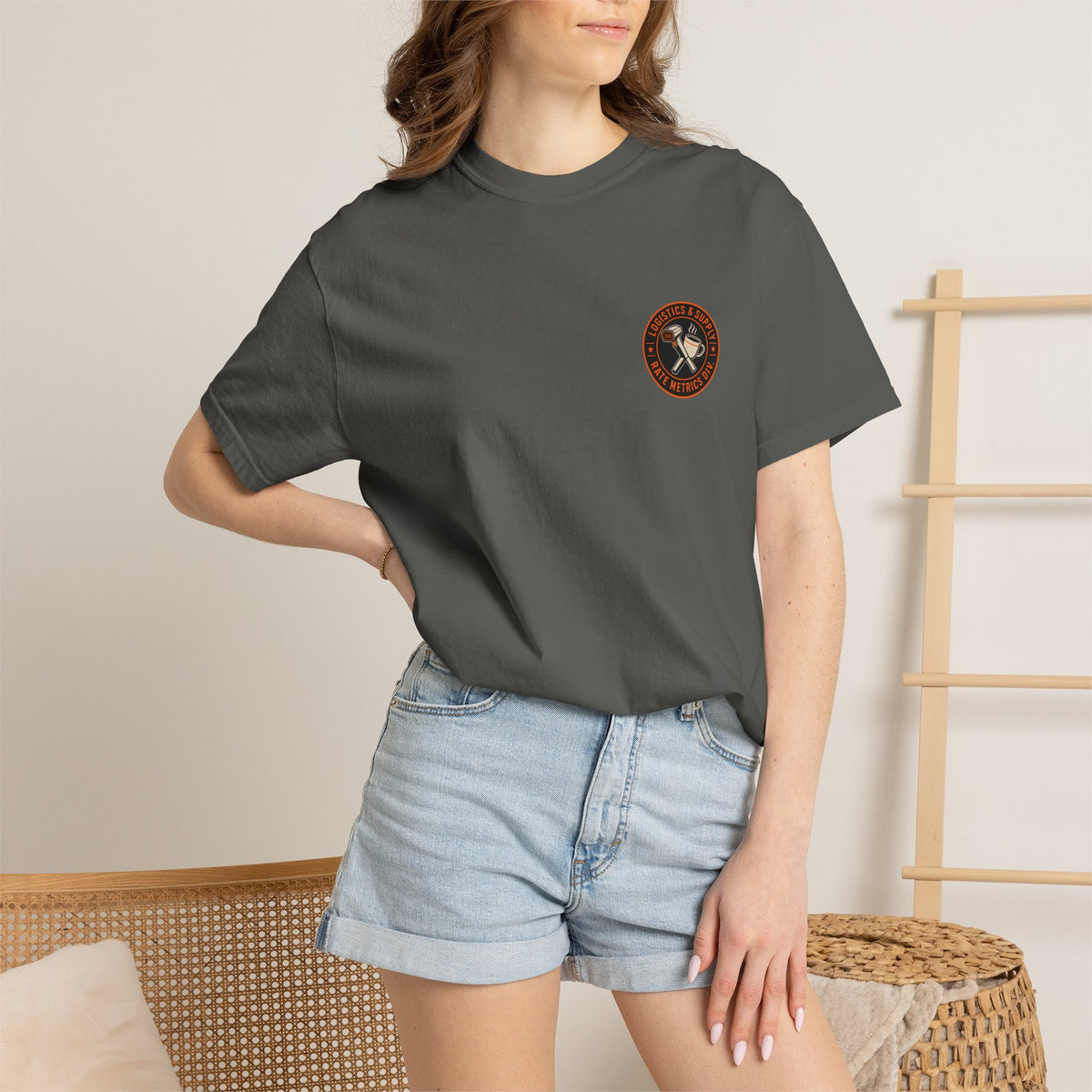 Running on Caffeine and Rate Metrics T-Shirt — Warehouse Worker Tee