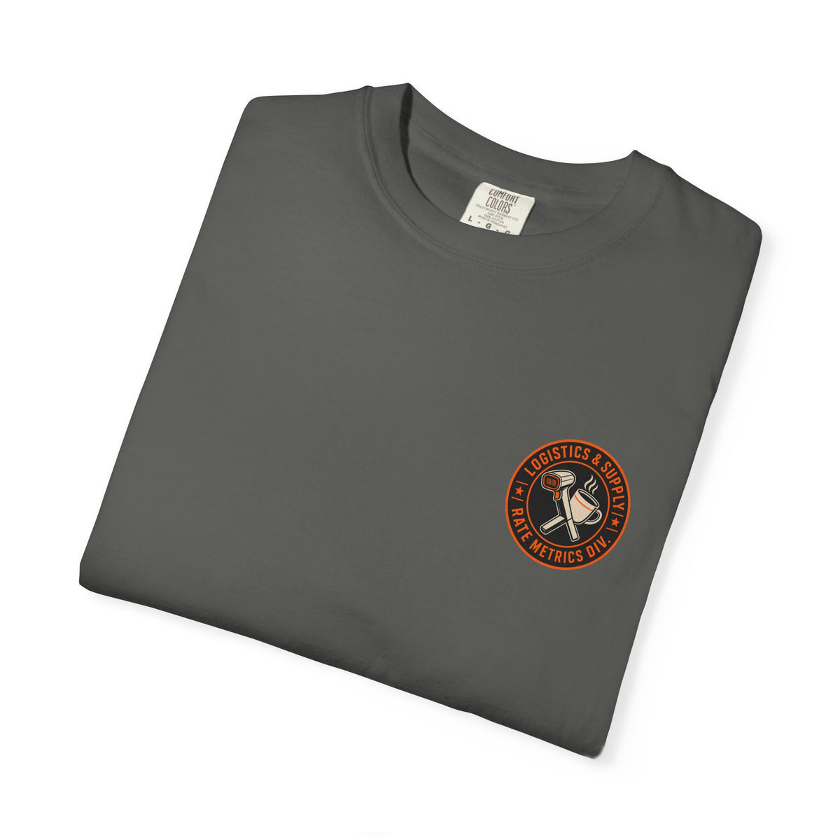 Running on Caffeine and Rate Metrics T-Shirt — Warehouse Worker Tee