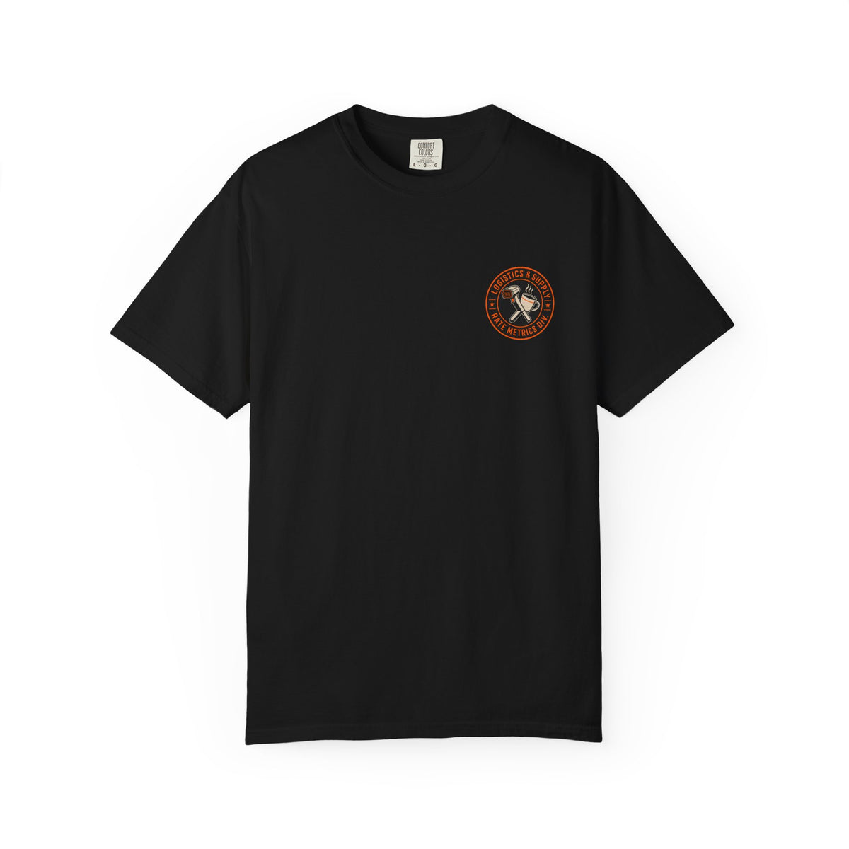 Running on Caffeine and Rate Metrics T-Shirt — Warehouse Worker Tee