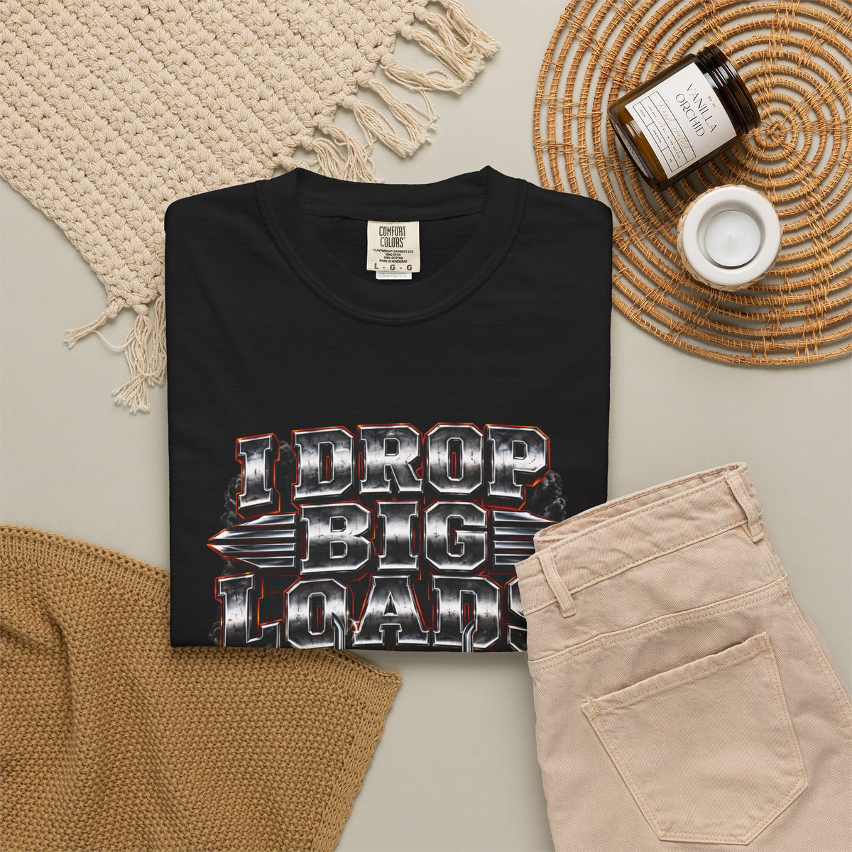 I Drop Big Loads Trucker Graphic T-Shirt