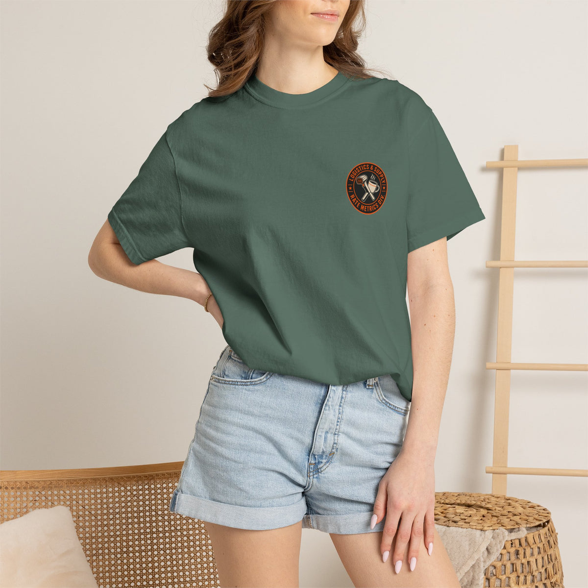 Running on Caffeine and Rate Metrics T-Shirt — Warehouse Worker Tee