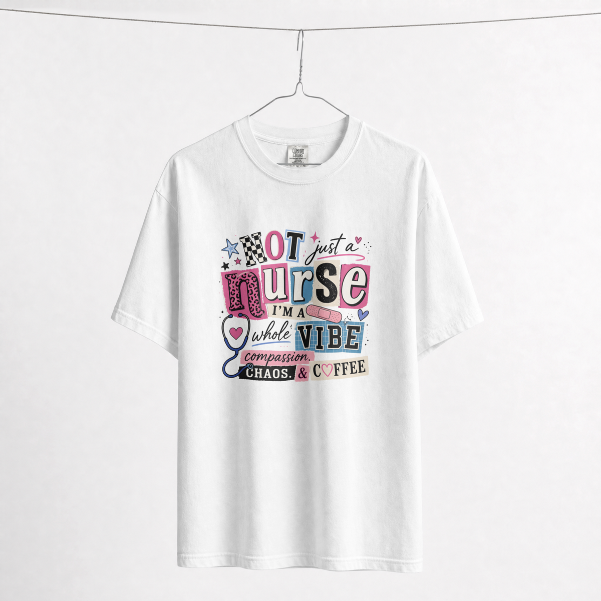 Not Just a Nurse I'm a Whole Vibe Funny Nurse T-Shirt