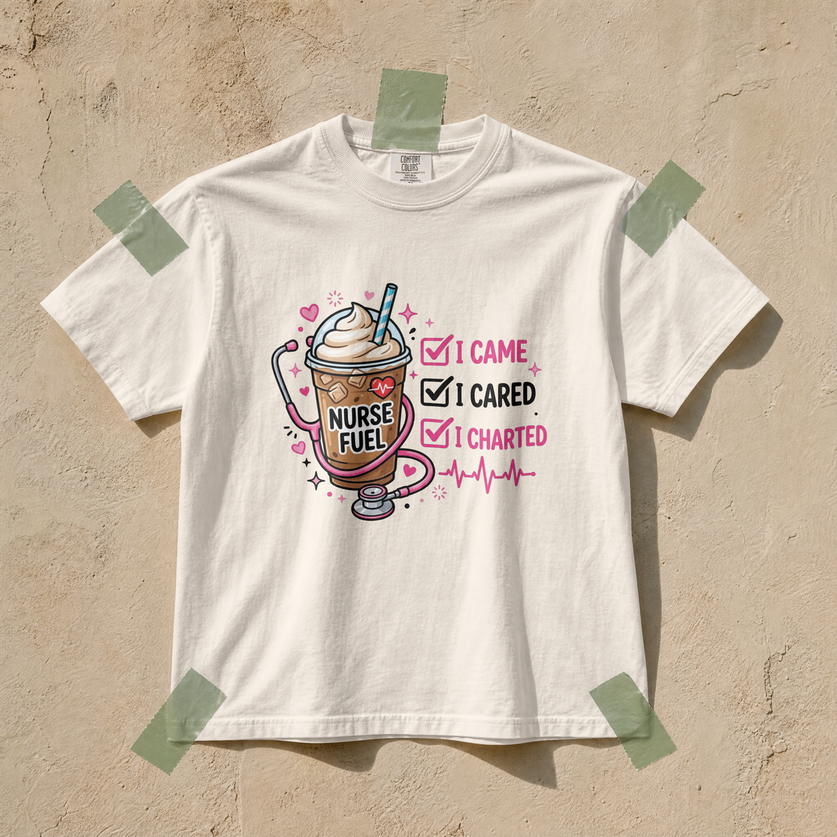 I Came I Cared I Charted Funny Nurse Shirt – Nurse Fuel Coffee Tee