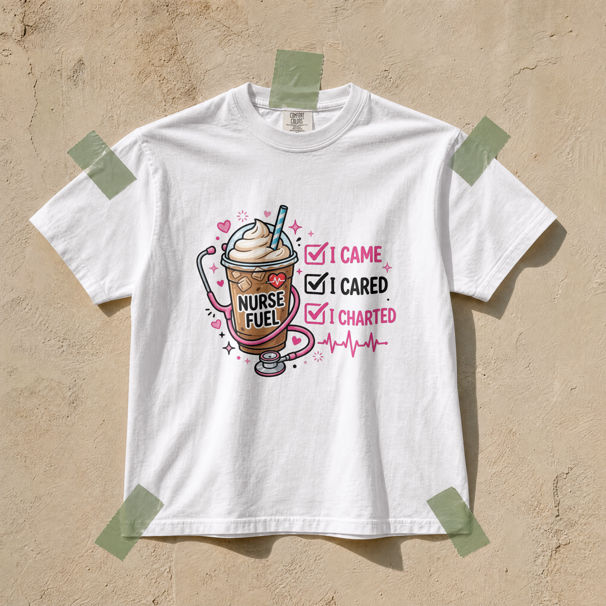 I Came I Cared I Charted Funny Nurse Shirt – Nurse Fuel Coffee Tee