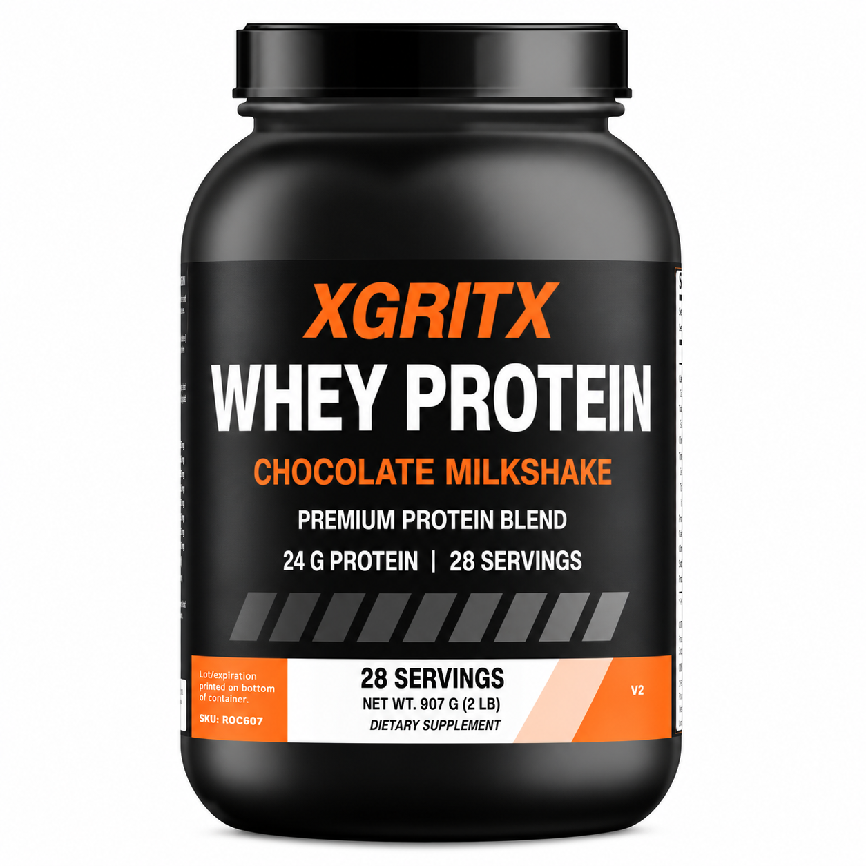 XGRITX ROC607 Prime Build Whey Protein chocolate milkshake front view