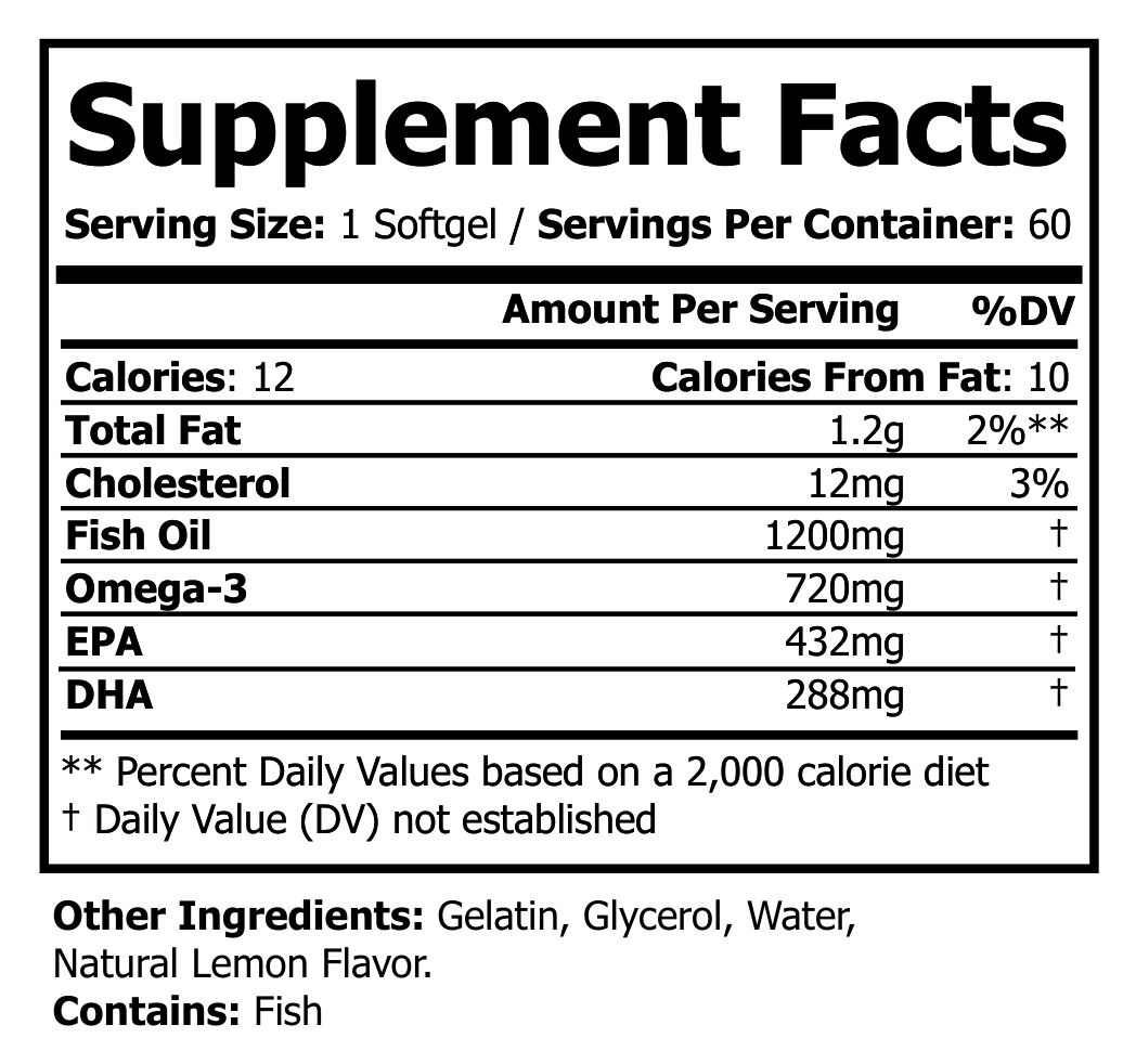 ROC814 Omega-3 Supplement Facts