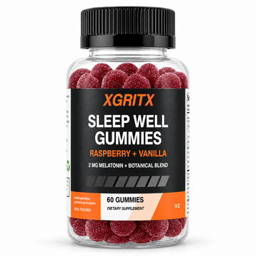 XGRITX ROC920 Sleep Well Gummies raspberry vanilla front view