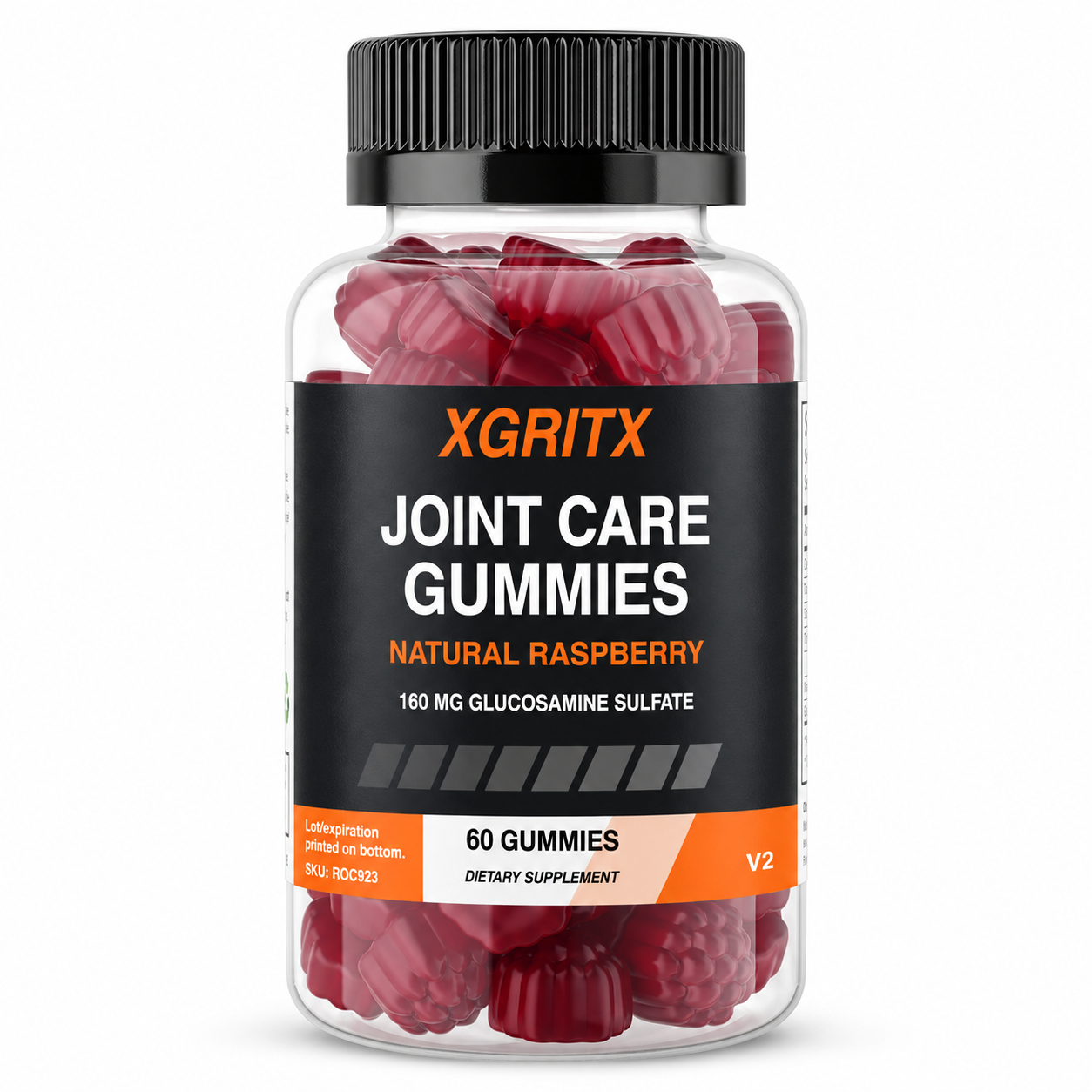 XGRITX Flex Force Joint Care Gummies – Glucosamine + Vitamin E | Raspberry