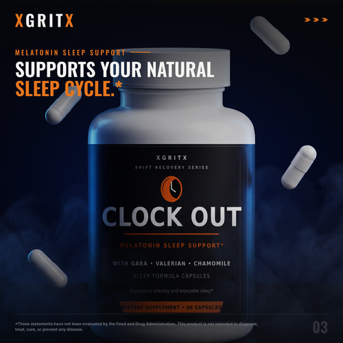 XGRITX CLOCK OUT supports your natural sleep cycle promise frame