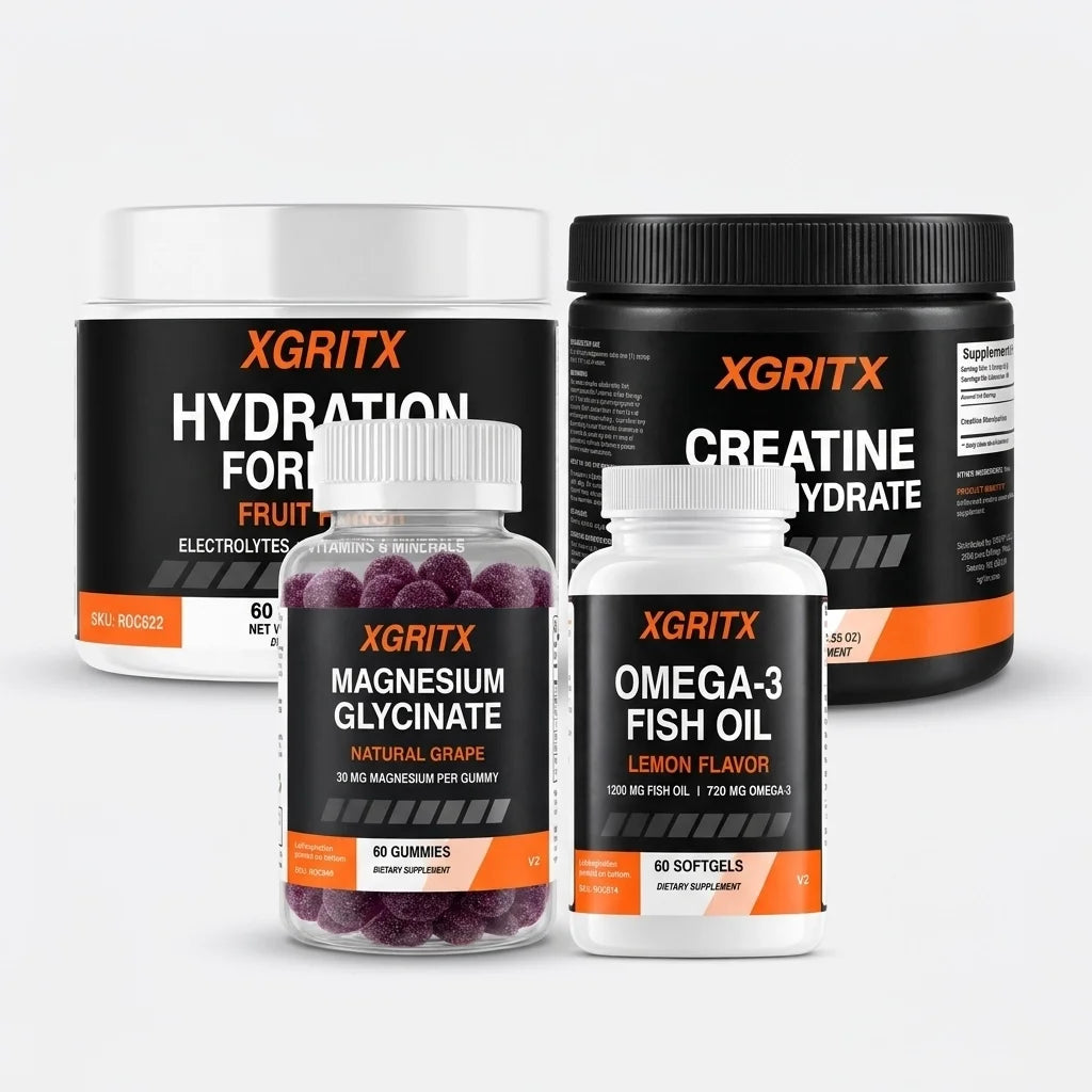 XGRITX Full Shift Stack hydration and recovery supplement bundle