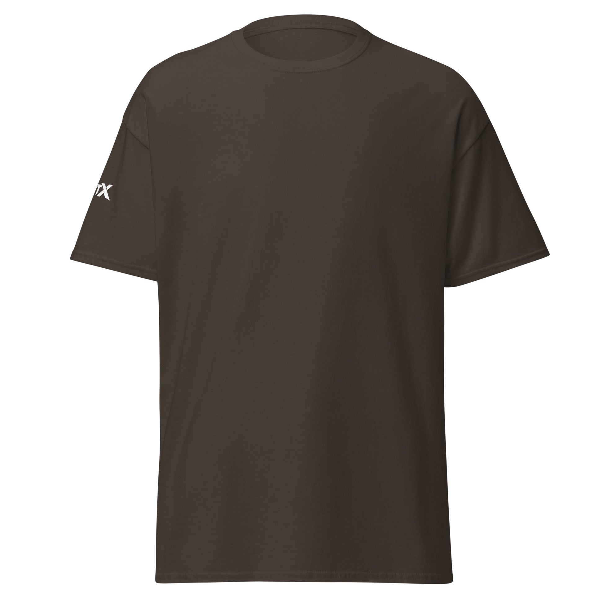 I'll Be in My Office heavy equipment operator T-shirt in dark chocolate, front view