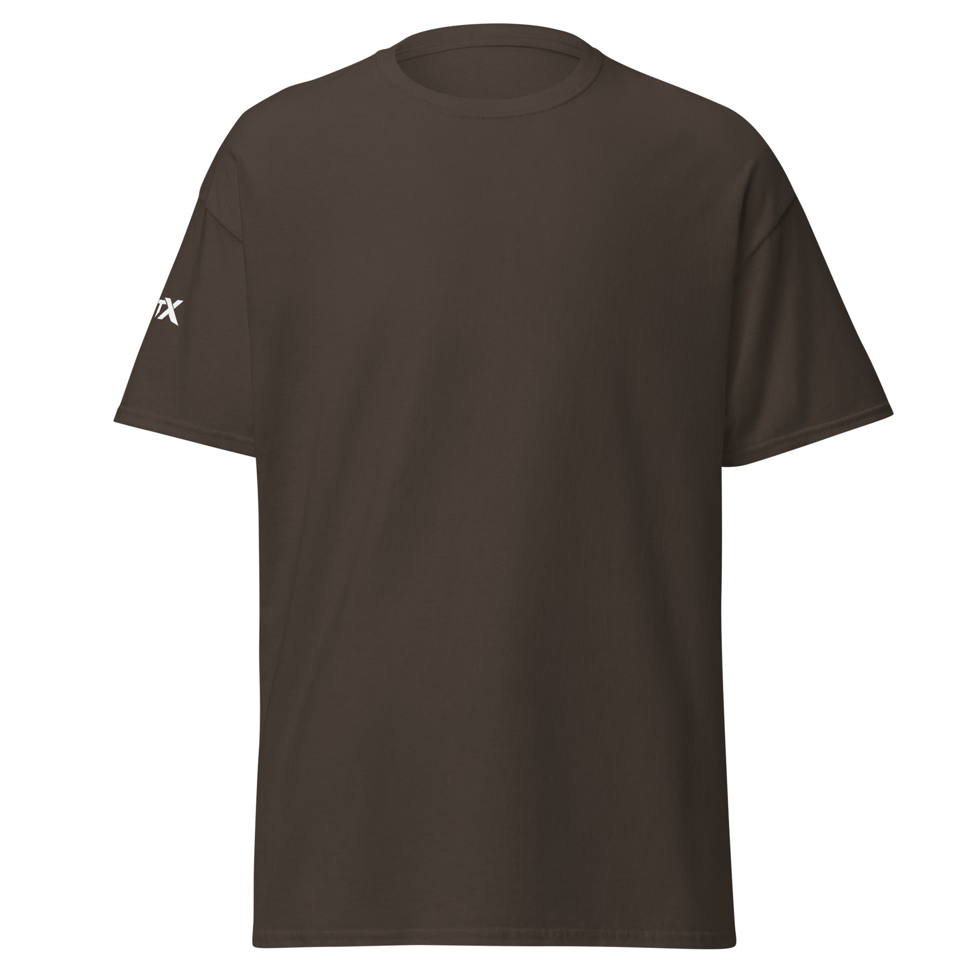 I'll Be in My Office heavy equipment operator T-shirt in dark chocolate, front view