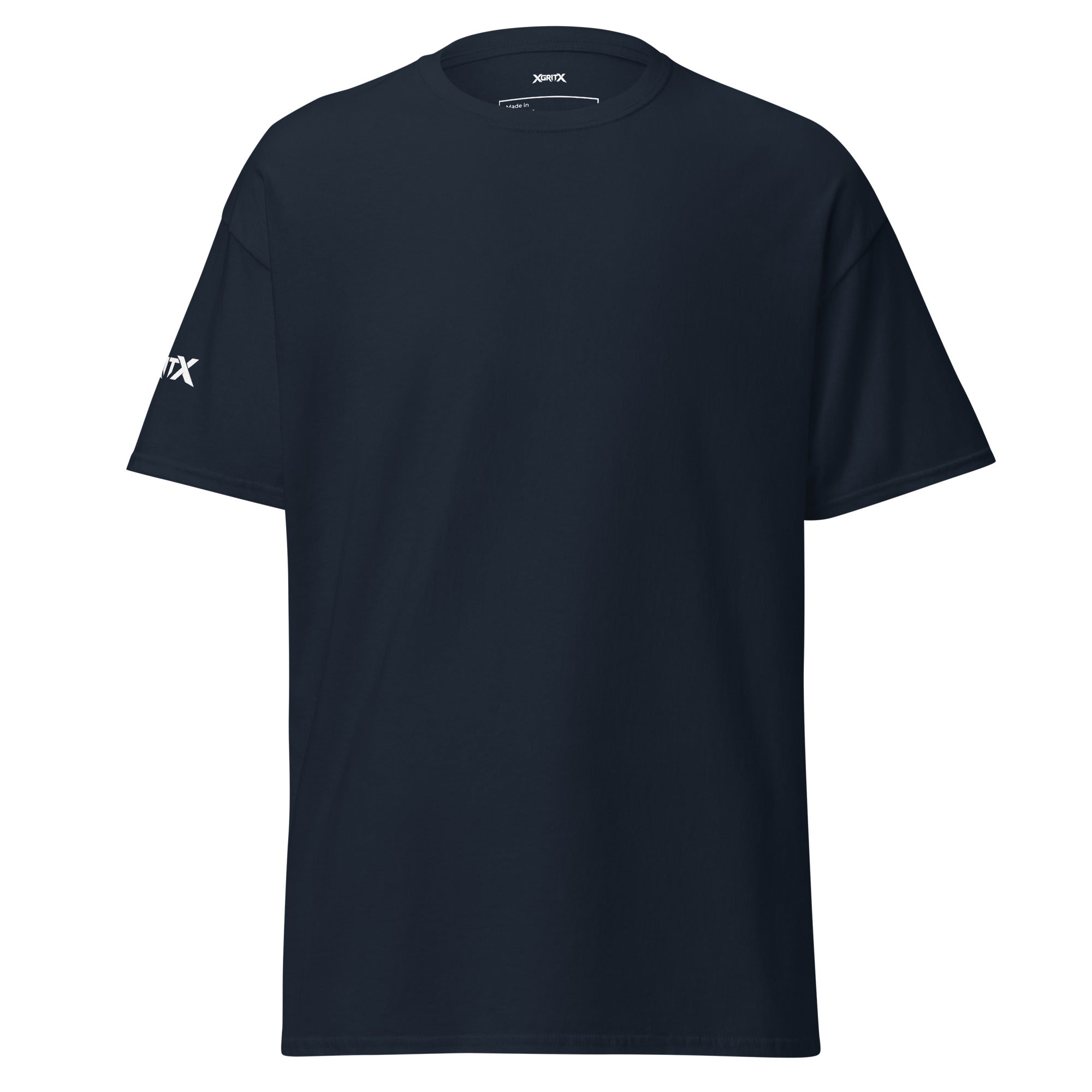 I Don't Snore I Idle trucker T-shirt in navy, front view