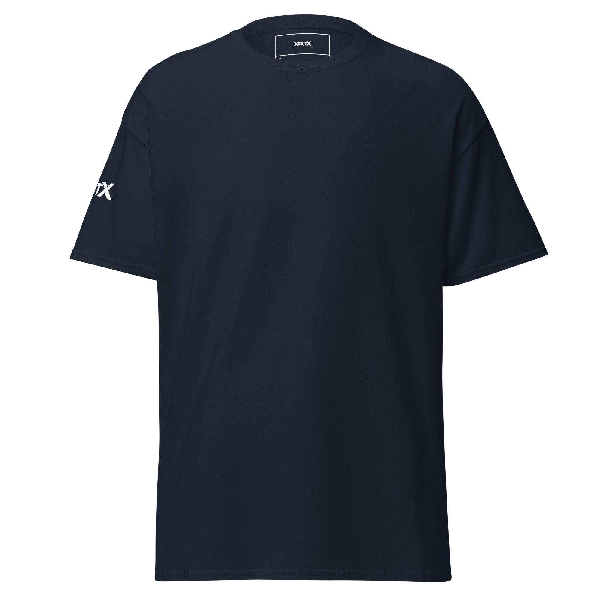 Fueled by Diesel and Coffee trucker T-shirt in navy, front view