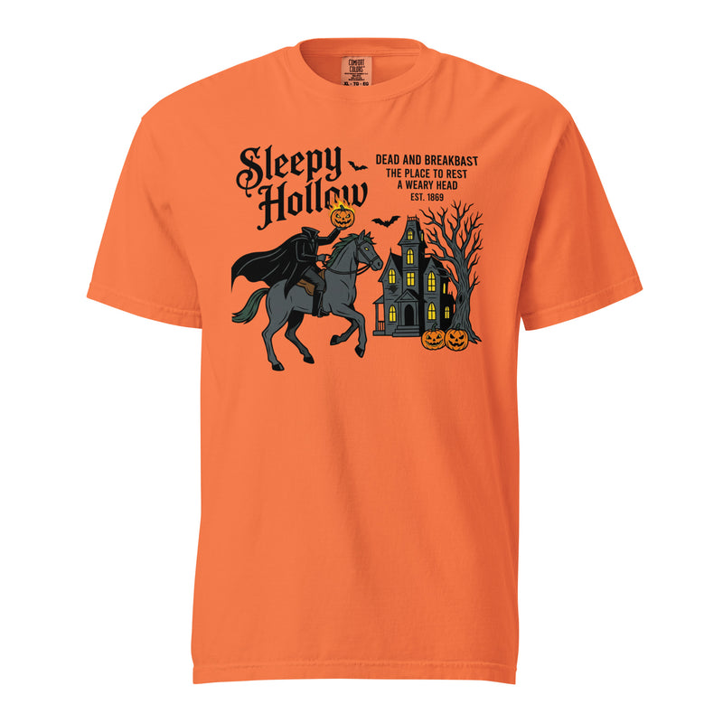 Sleepy Hollow Dead and Breakfast Halloween T-Shirt – Headless Horseman Graphic Tee, Vintage Halloween Shirt, Comfort Colors 1717