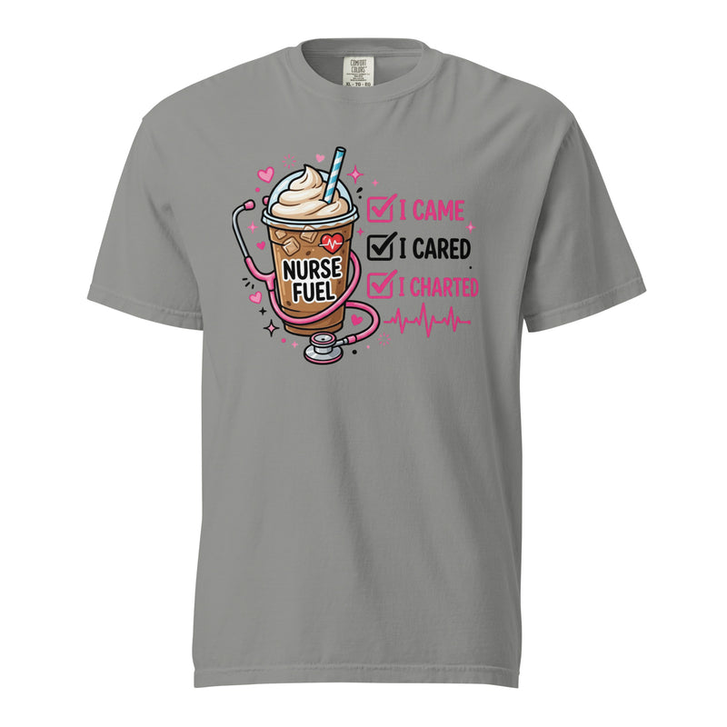 I Came I Cared I Charted Funny Nurse Shirt – Nurse Fuel Coffee Tee