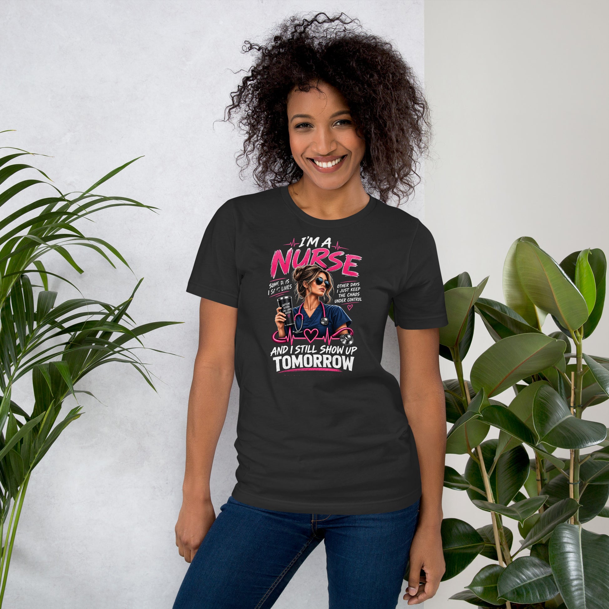 I'm a Nurse Today Tomorrow and Always nurse pride t-shirt in Dark Grey, front view | XGRITX