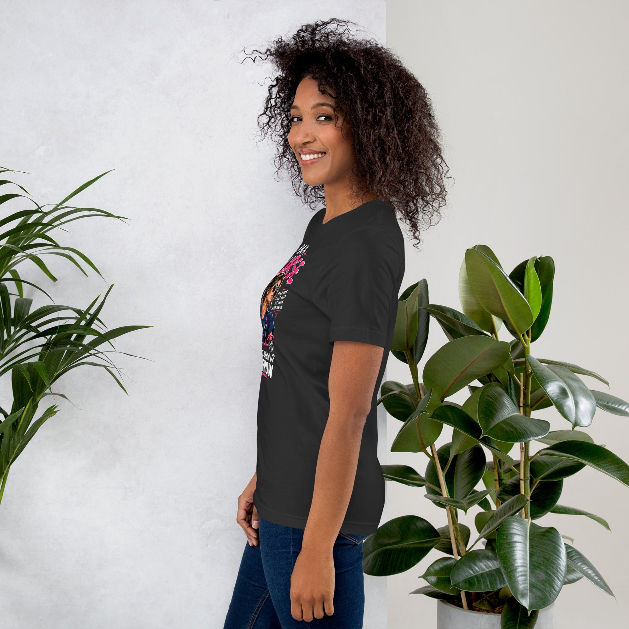 I'm a Nurse Today Tomorrow and Always t-shirt in Dark Grey, left side view | XGRITX