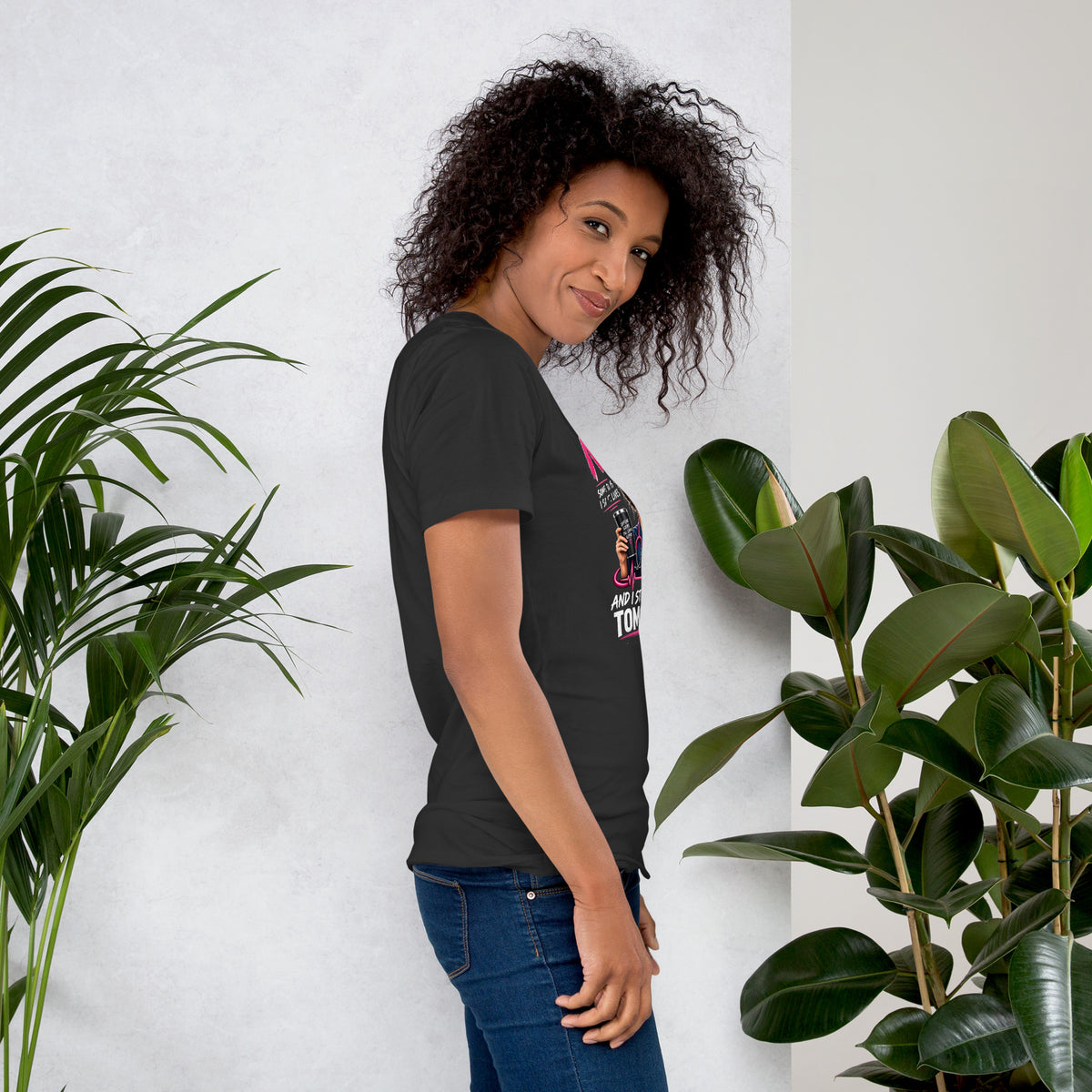 I'm a Nurse Today Tomorrow and Always t-shirt in Dark Grey, right side view | XGRITX