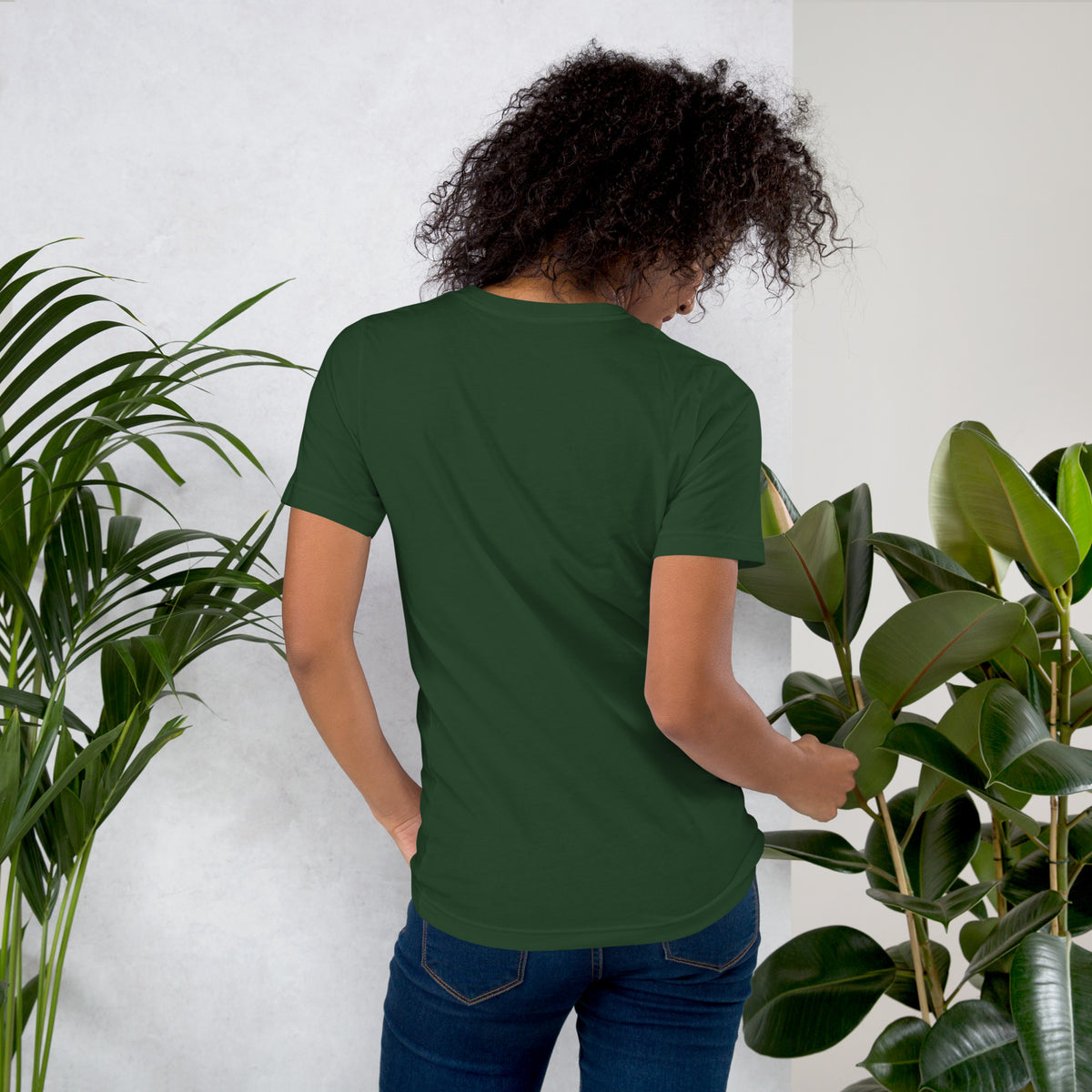 Nothing Scares Me I'm a Nurse t-shirt in Forest green, back view | XGRITX